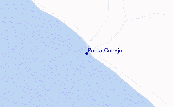 mapa de localização de Punta Conejo