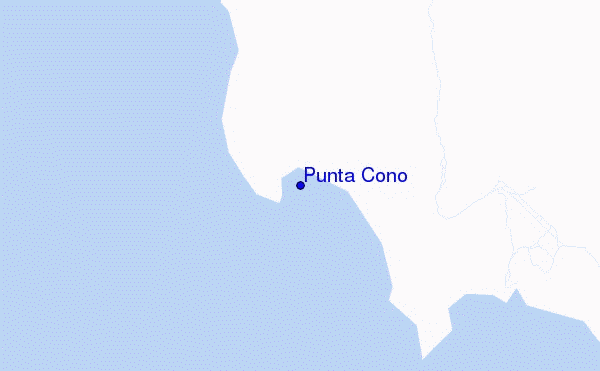 mapa de localização de Punta Cono