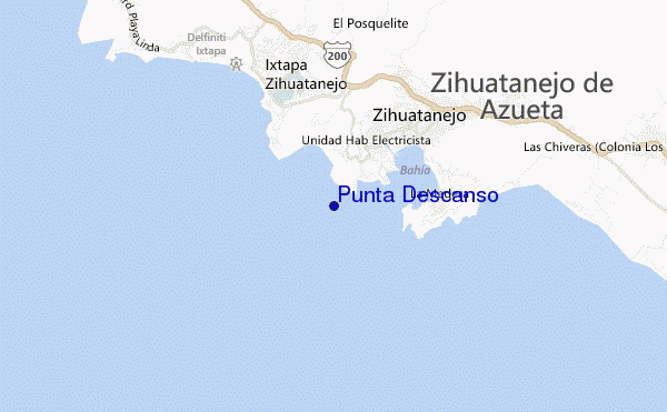 mapa de localização de Punta Descanso