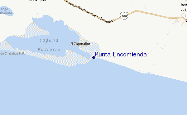 mapa de localização de Punta Encomienda