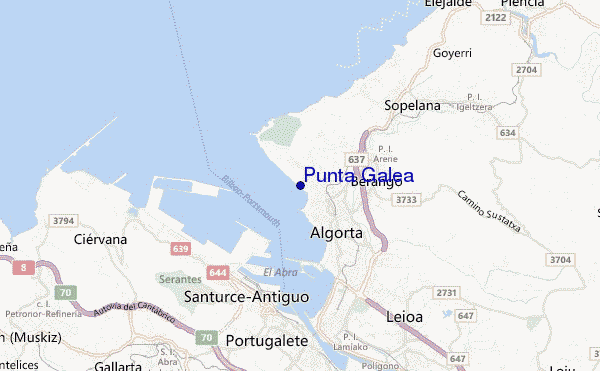 mapa de localização de Punta Galea