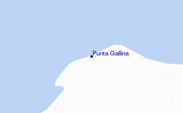 mapa de localização de Punta Gallina