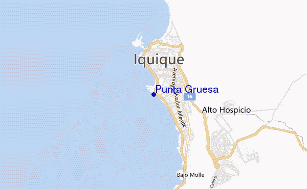 mapa de localização de Punta Gruesa