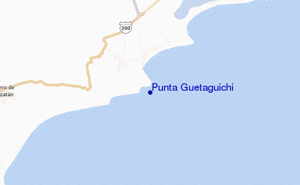 mapa de localização de Punta Guetaguichi