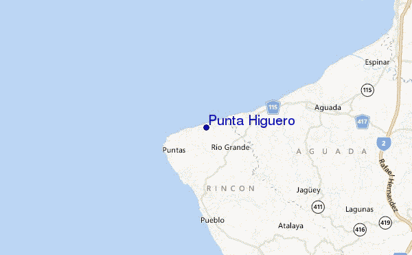 mapa de localização de Punta Higuero