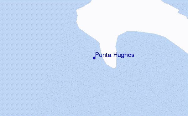 mapa de localização de Punta Hughes