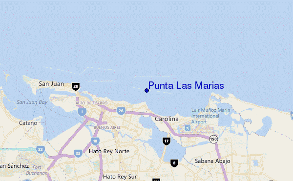 mapa de localização de Punta Las Marias