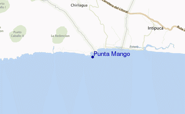 mapa de localização de Punta Mango