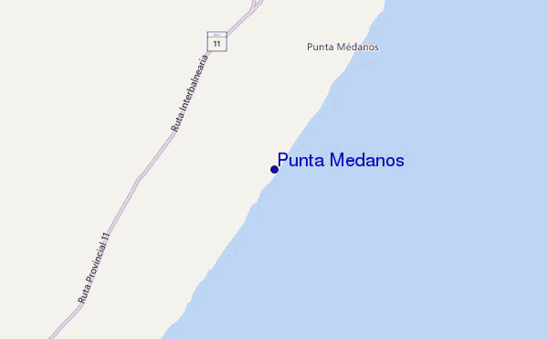 mapa de localização de Punta Medanos