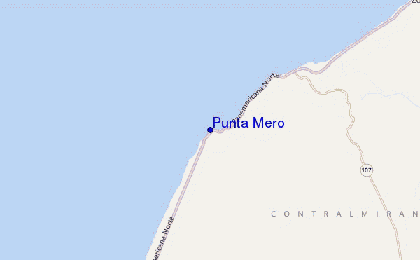 mapa de localização de Punta Mero