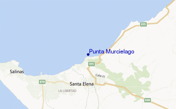 mapa de localização de Punta Murcielago