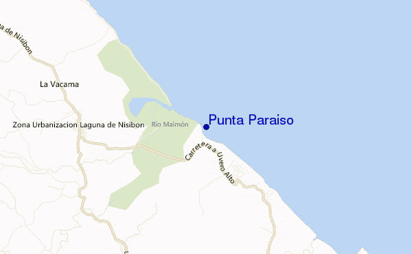 mapa de localização de Punta Paraiso