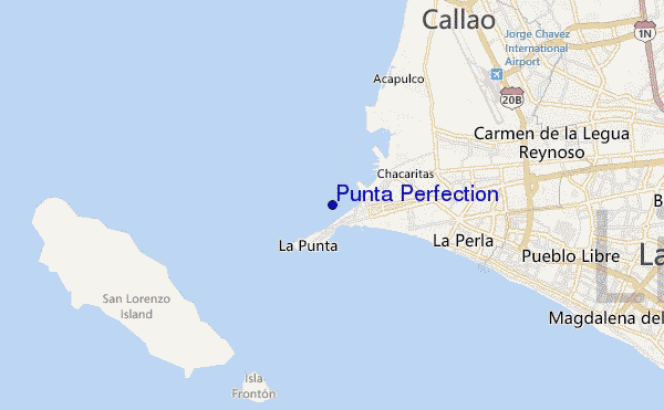 mapa de localização de Punta Perfection