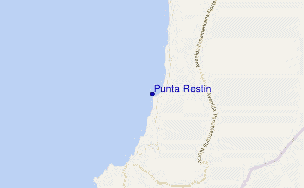 mapa de localização de Punta Restin