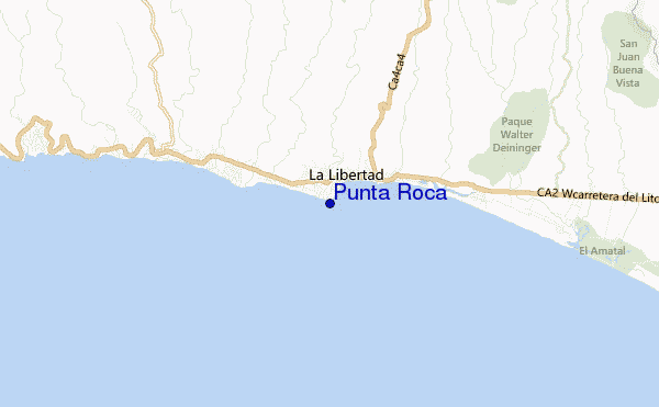 mapa de localização de Punta Roca