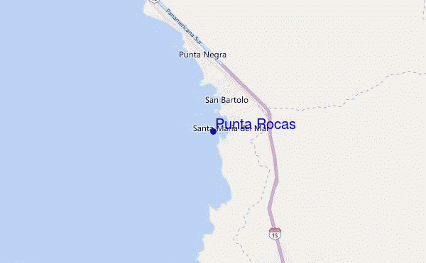 mapa de localização de Punta Rocas