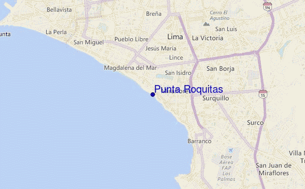 mapa de localização de Punta Roquitas