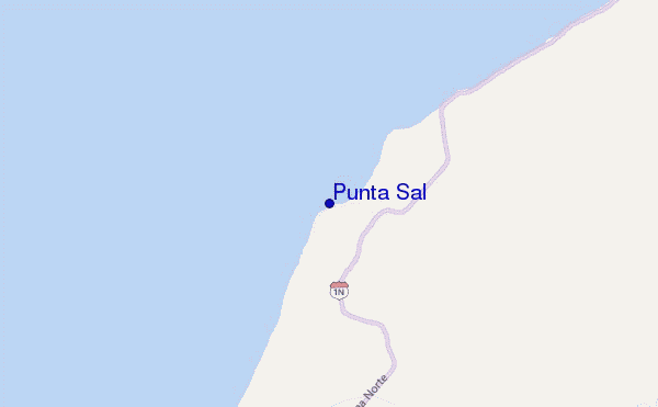 mapa de localização de Punta Sal