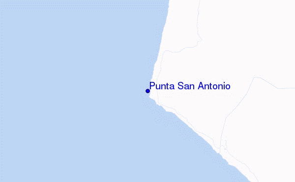 mapa de localização de Punta San Antonio