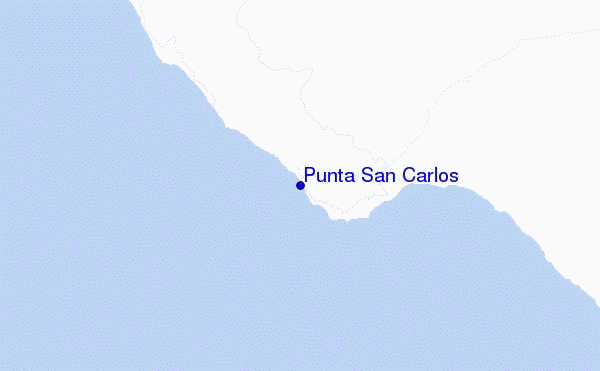 mapa de localização de Punta San Carlos
