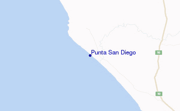mapa de localização de Punta San Diego