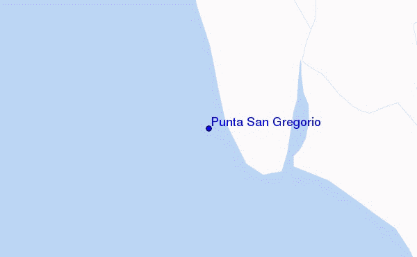 mapa de localização de Punta San Gregorio
