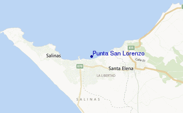 mapa de localização de Punta San Lorenzo