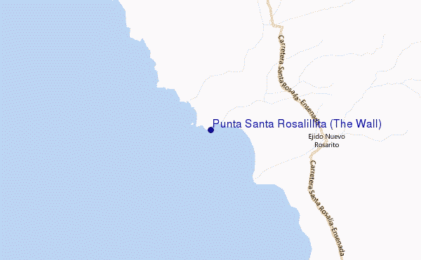 Punta Santa Rosalillita (The Wall) Location Map