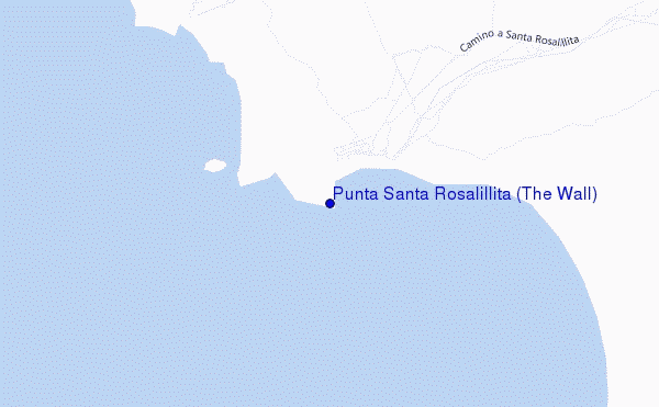 mapa de localização de Punta Santa Rosalillita (The Wall)