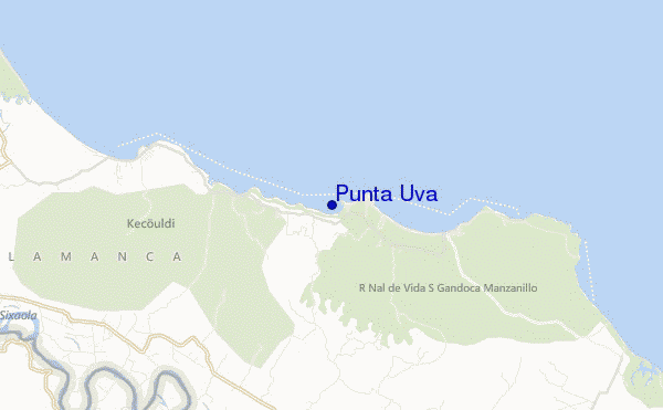 mapa de localização de Punta Uva