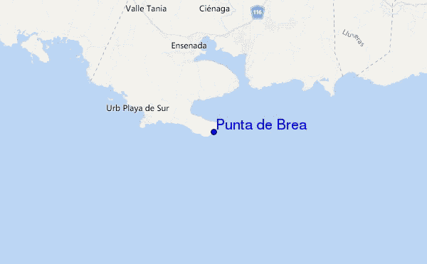 mapa de localização de Punta de Brea