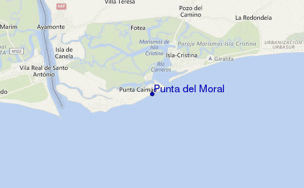 mapa de localização de Punta del Moral