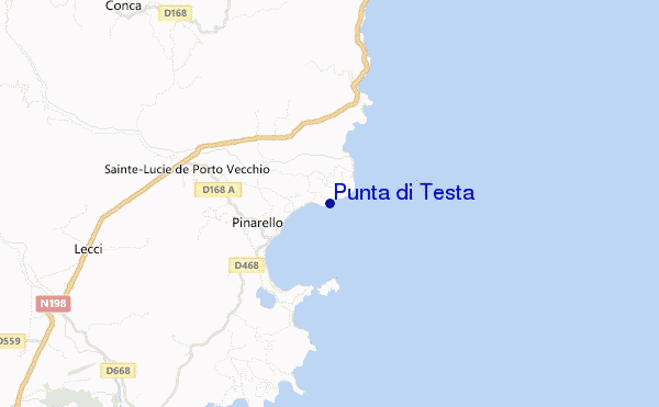 mapa de localização de Punta di Testa