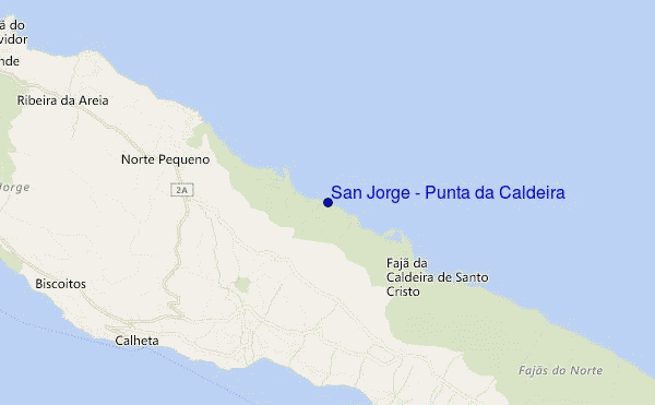 mapa de localização de San Jorge - Punta da Caldeira