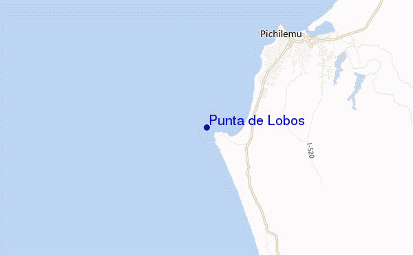 mapa de localização de Punta de Lobos