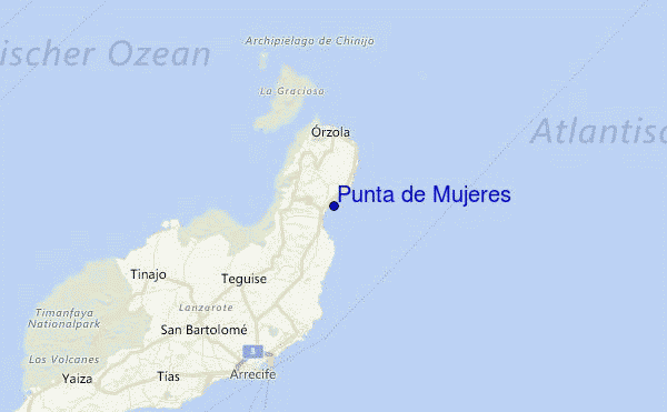 Punta de Mujeres Location Map