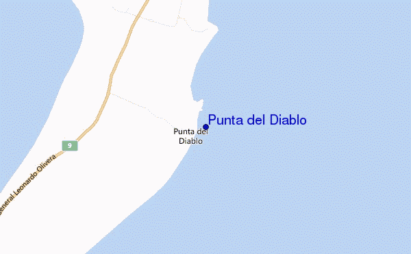 mapa de localização de Punta del Diablo
