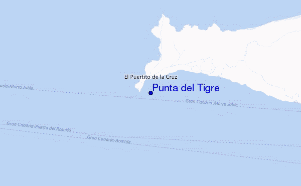 mapa de localização de Punta del Tigre