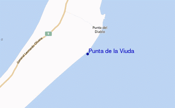mapa de localização de Punta de la Viuda