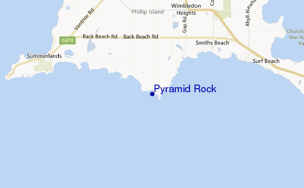 mapa de localização de Pyramid Rock