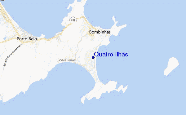 mapa de localização de Quatro Ilhas