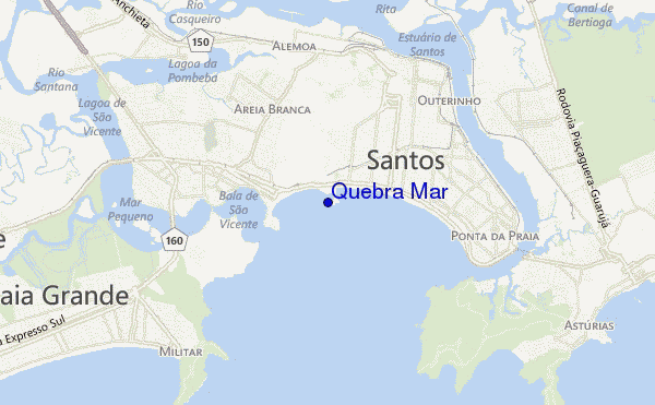 mapa de localização de Quebra Mar