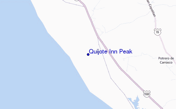 mapa de localização de Quijote Inn Peak