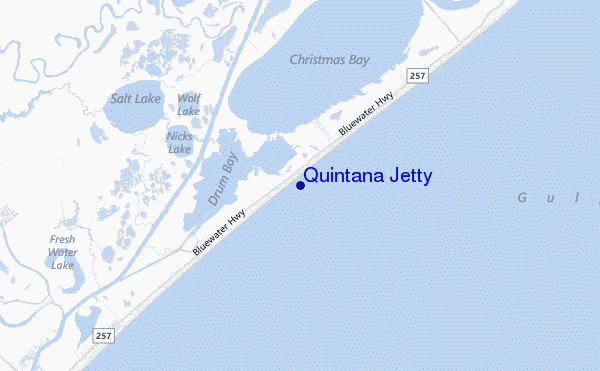 mapa de localização de Quintana Jetty