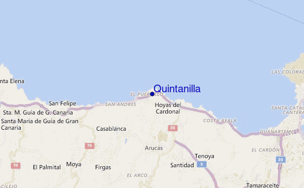 mapa de localização de Quintanilla