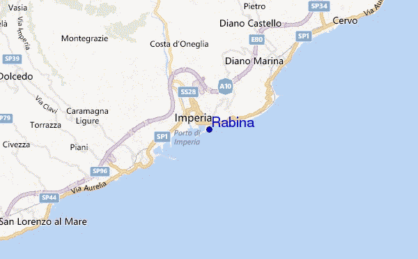 mapa de localização de Rabina