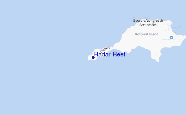 mapa de localização de Radar Reef