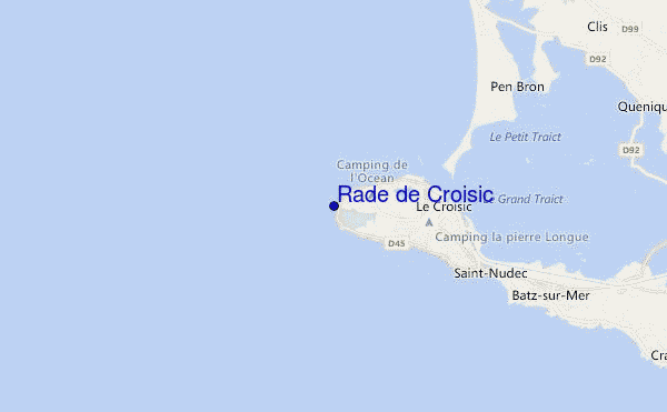 mapa de localização de Rade de Croisic