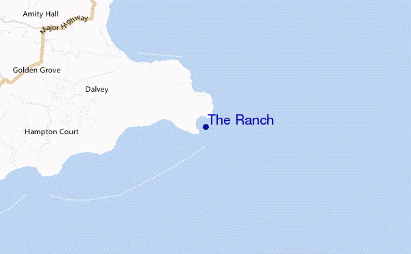 mapa de localização de The Ranch