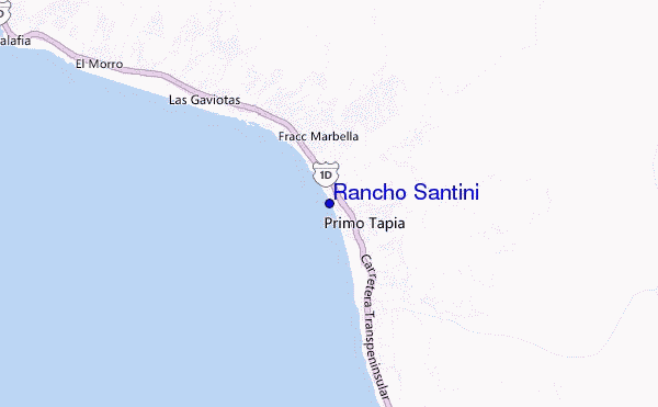 mapa de localização de Rancho Santini